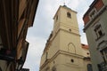 The Basilica of St. James Czech: Bazilika svatÃÂ©ho Jakuba VÃâºtÃÂ¡ÃÂ­ho in the Old Town of Prague, Czech Republic. The church is home Royalty Free Stock Photo